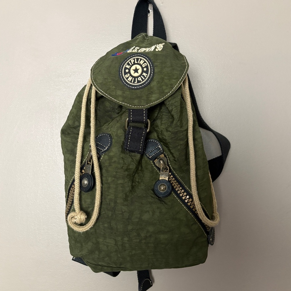 KIPLING vintage drawstring mini backpack crinkle … - image 1